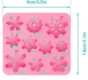 Snowflakes Silicone Mold 10 Cavity