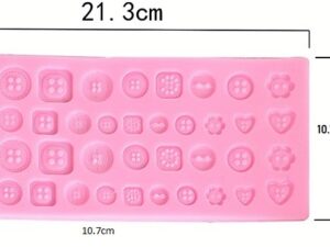 Assorted Buttons Sizes Silicone Mold 19 Cavity