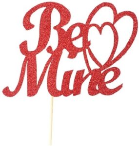 Red Be Mine Cake Topper Pick