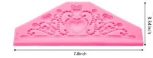 7.8 inch Crown Silicone Mold with Heart