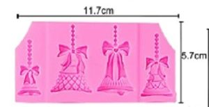 Christmas Bells Silicone Mold 4 Cavity