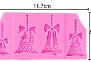 Christmas Bells Silicone Mold 4 Cavity