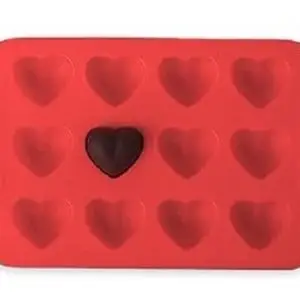 1 in. Heart Silicone Mold 12 Cavity