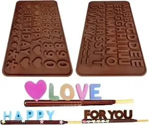 Letter and Symbol Silicone Mold Set of 2