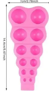 3D Semi-Sphere Silicone Mold 12 Cavity