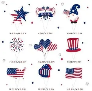 Patriotic Cupcake Toppers 12 Count