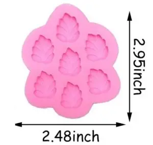 2.9 Inch Fan Leaves Silicone Mold 7 Cavity