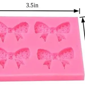 Bow Ribbon Silicone Mold 4 Cavity