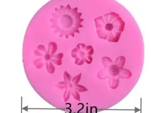 Assorted Flowers Silicone Mold 6 Cavity