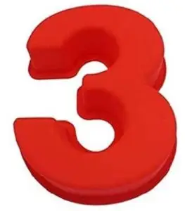 Number 3 Silicone Mold Baking Pan