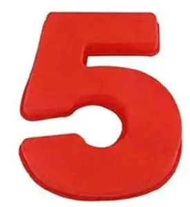 Number 5 Silicone Mold Baking Pan