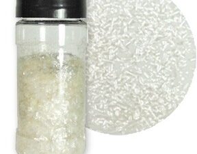 White Edible Sugar Glitter 1 oz Container