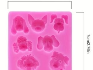 Dog Heads Silicone Mold 7 Cavity