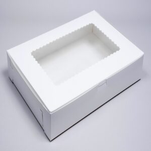 Quarter Sheet Box with Window 14 x 10 x 2.5 inches