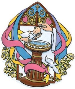 Christening Plastic Cake Topper 5 inch