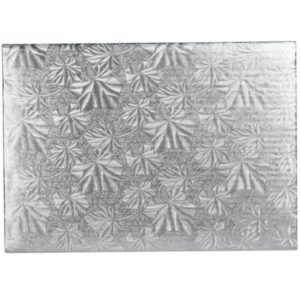 Silver Quarter Sheet Cake Board 14 x 10 inches