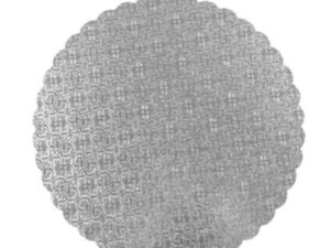 16 inch Round Silver Scalloped Board