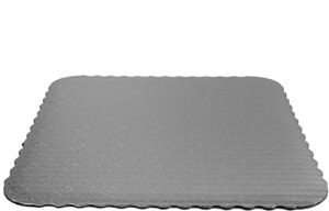 Half Sheet Silver Scalloped Board 19 x 14 inches