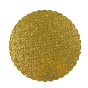 8 inch Round Gold Scalloped Board