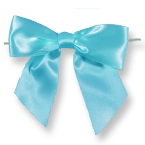 Extra Large Turquoise Bow on Twistie 5 count