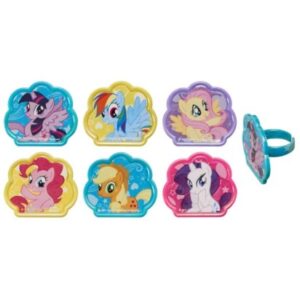 My Little Pony Cupcake Rings 12 count