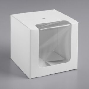 Apple Box w/Window 4 x 4 x 4 inches White