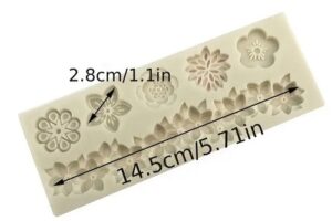 Flowers W/Garland Silicone Mold