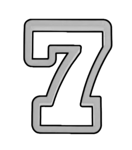 Number Seven Cookie Cutter 4 inches