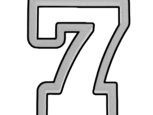 Number 7 Cookie Cutter 4 inches