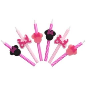 Minnie Mouse Character Candles 6 Count