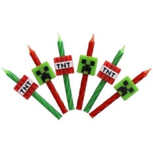 MINECRAFT Character Candles 6 Count