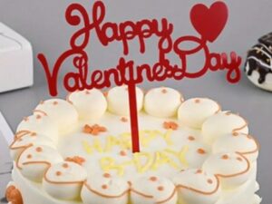 Happy Valentine's Day Cake Pick