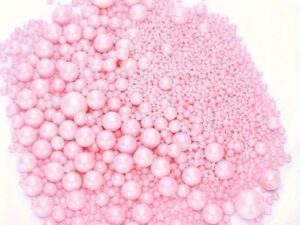 Pink Sugar Pearls 5-Sizes 3.5 oz. Container