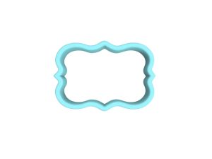 Rectangle Plaque Cookie Cutter 4.25 inches