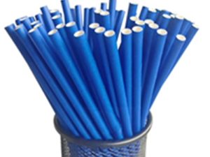 Royal Blue Paper Straw 25 Pieces