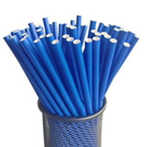 Royal Blue Paper Straw 25 Pieces