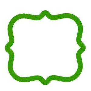4 inch Square Plaque Cookie Cutter green