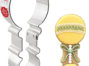 baby rattle cookie cutter 4.5inch