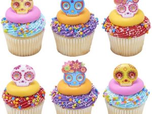 Dia De Los Muertos Cupcake Rings 12 Count