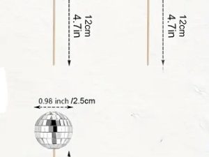 Silver Disco Balls 12 Count Assorted Sizes