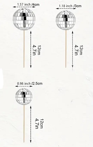 Silver Disco Balls 12 Count Assorted Sizes