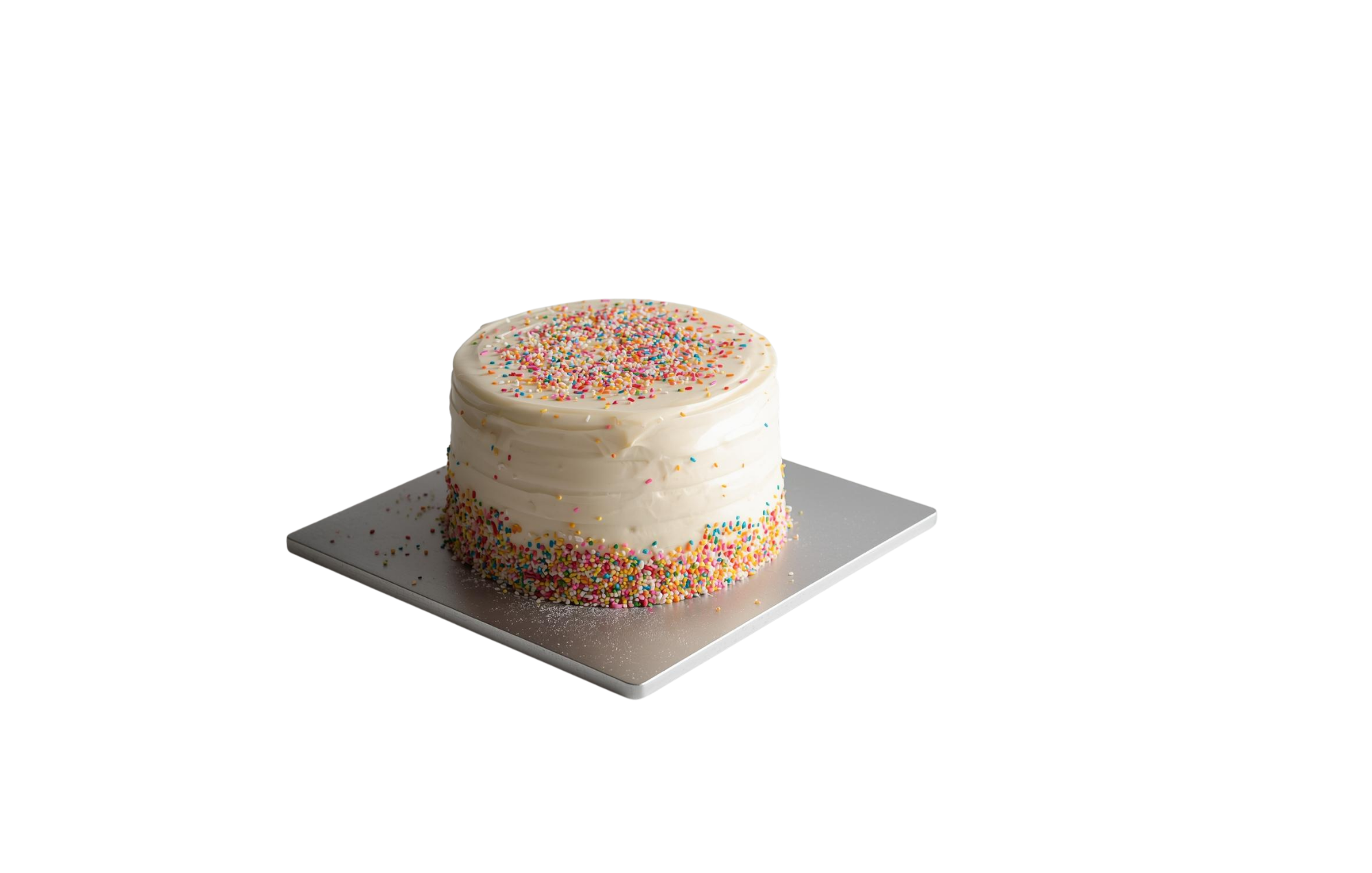 silver square Cake drum