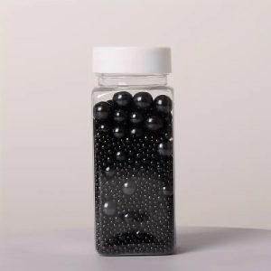 Sugar Pearls Black Assorted Sizes 4.5 ounce Container