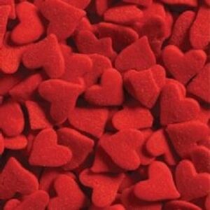 Jumbo Red Heart Sprinkles Small Container