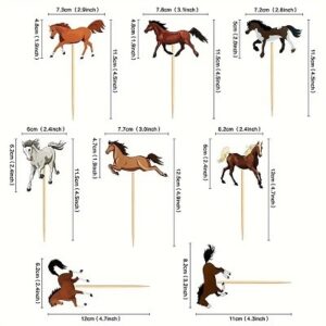 Horse Cake Topper Picks 8 Count