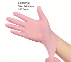 Medium Disposable Glove Pink 100 Count