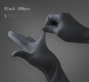 Small Disposable Glove Black 100 Count