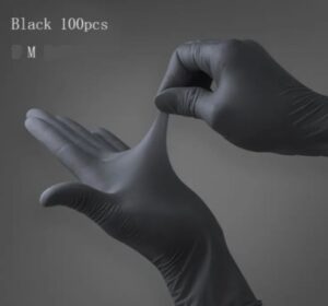 Medium Disposable Glove Black 100 Count