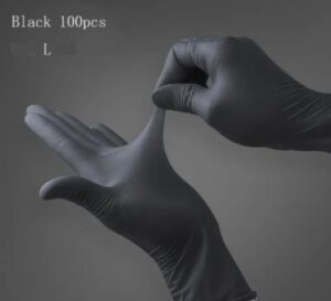Large Disposable Glove Black 100 Count