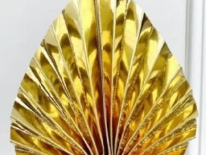 Gold Fan Cake Topper